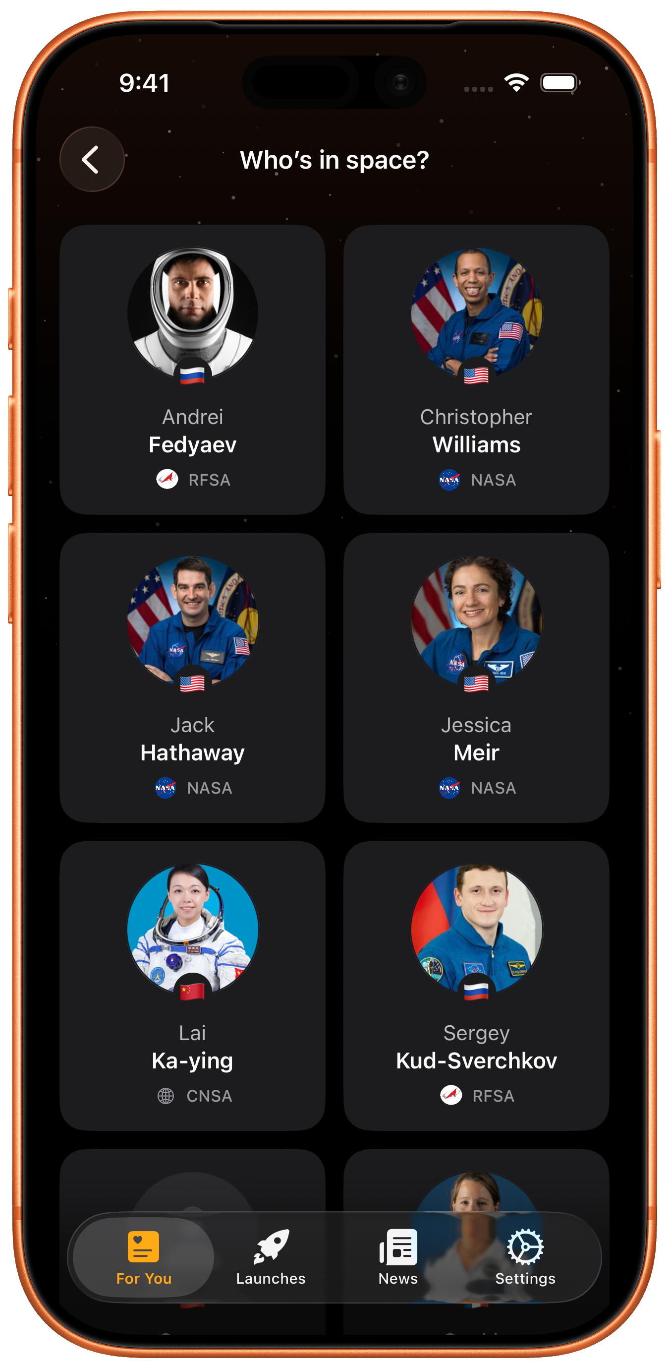Who's in space